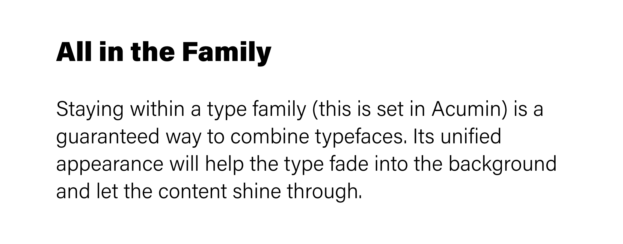 type family acumin