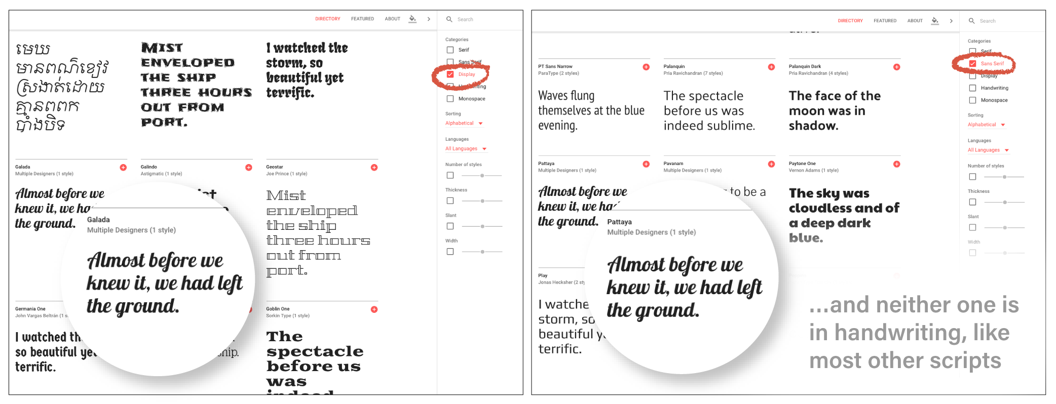 Script Comparison