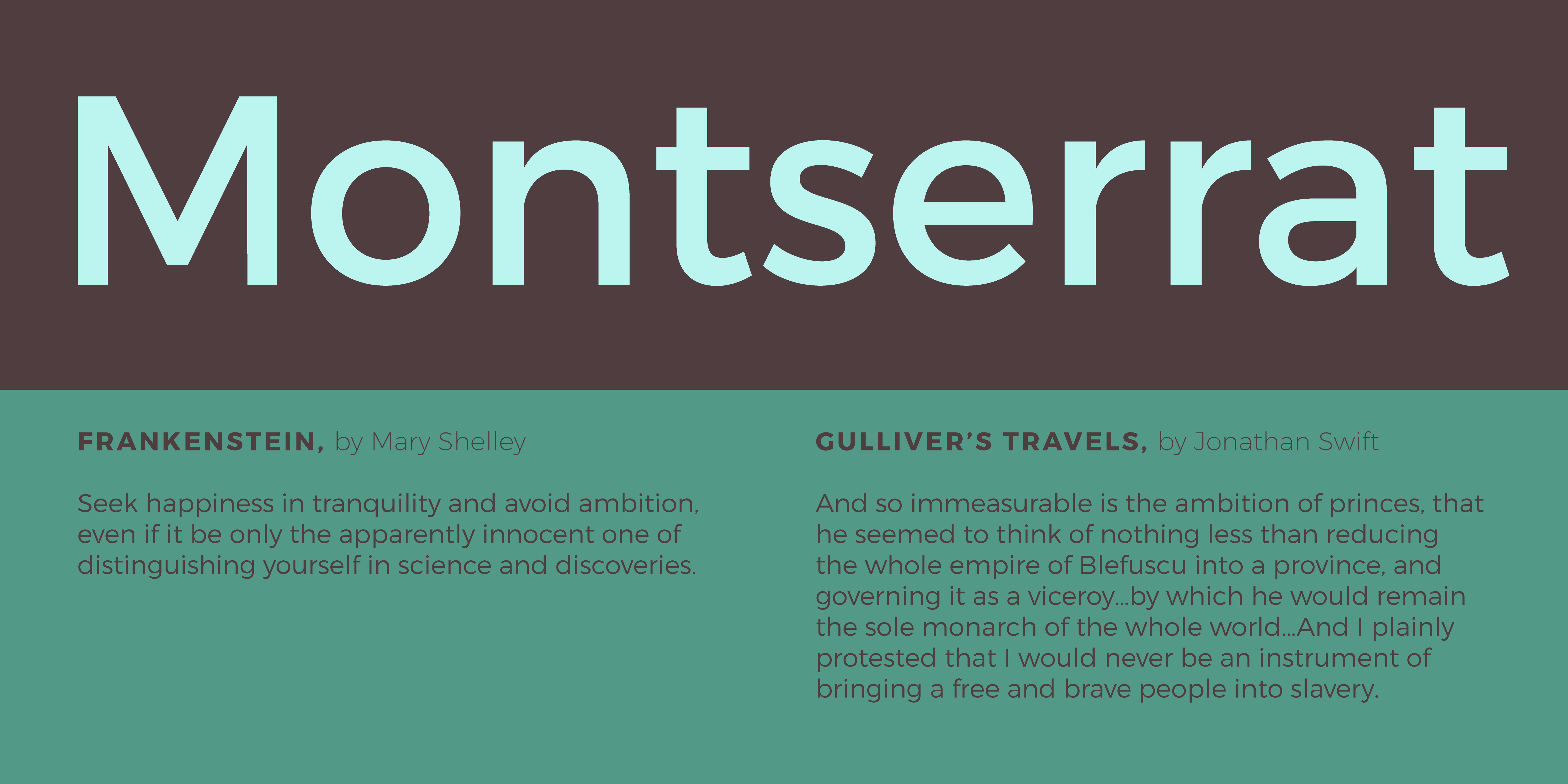 Montserrat Type Specimen