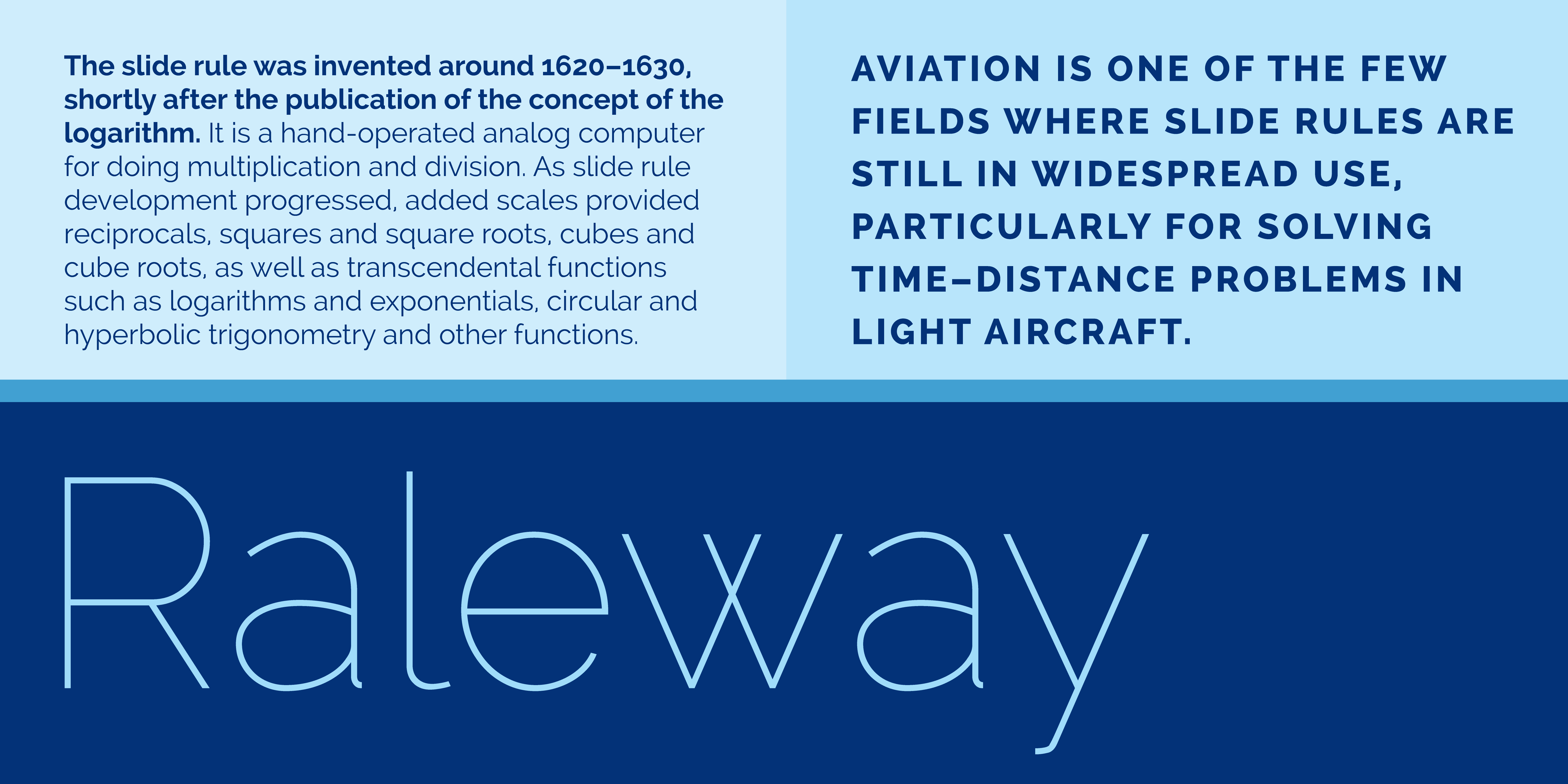 Raleway Type Specimen